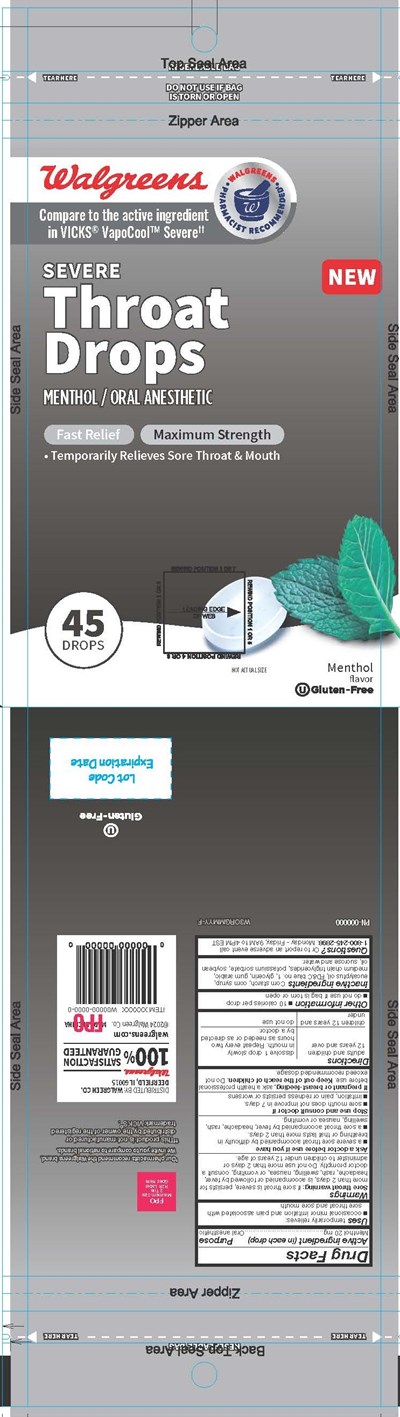 Walgreens Severe Menthol 45ct Cough Drops (Walgreens Severe Menthol 45ct)